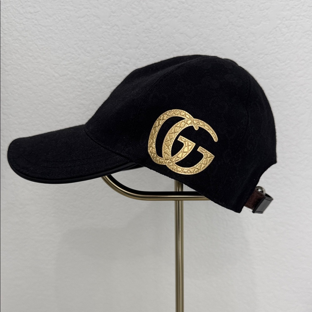 Gucci Black and Gold Logo Cap